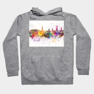 Derby skyline in watercolor background Hoodie